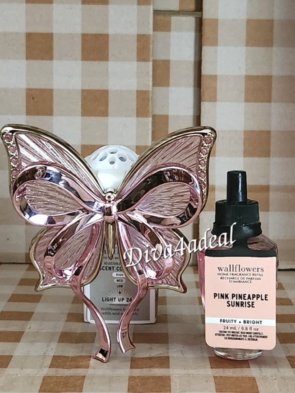 Bath & Body Works BOWTERFLY Nightlight Wallflower Plug & Refill Bundle